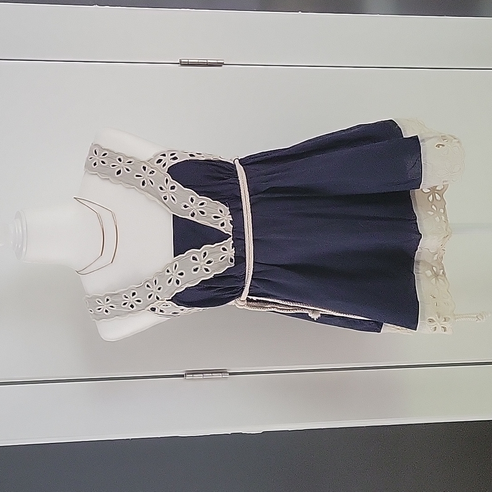 Anthropologie Odille Embroidered Top with Rope Detail